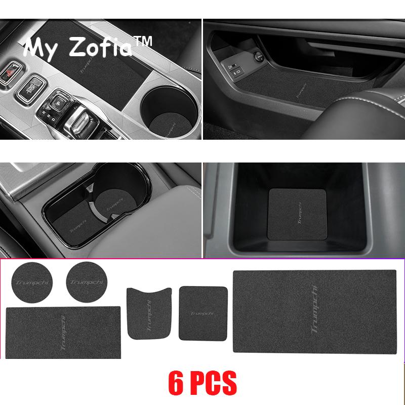 For GAC Trumpchi EMKOO 2023 2024 2025 Car Door Central Console Water Cup Storage Box Gate Groove Slot Mats Leather Accessories