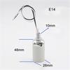 2/5/10/20pcs Pack E14 E27 Ceramic Screw Light Socket,E12 E26 Porcelain Lamp Bulb Holder with Wire for Incandescent Halogen Bulb