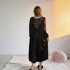 Verlängertes Nachthemd Damen Sommer Spitze Schöner Rücken Große Größe Locker Dünne Eis Seide Pyjama Sexy Reiner Wunsch Langärmeliges Kleid