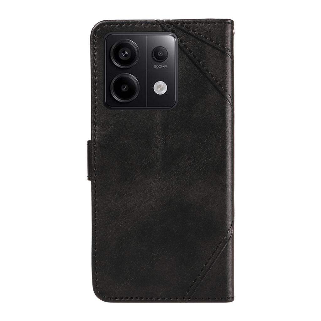 For Xiaomi Poco X6 5G/Redmi Note 13 Pro 5G Case Protective Geometric Line Leather Phone Cover