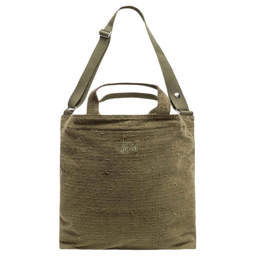 New Stussy Cotton Canvas Handbag, Shoulder Bag, Crossbody Bag Regular Unisex Olive 134270-OLIV