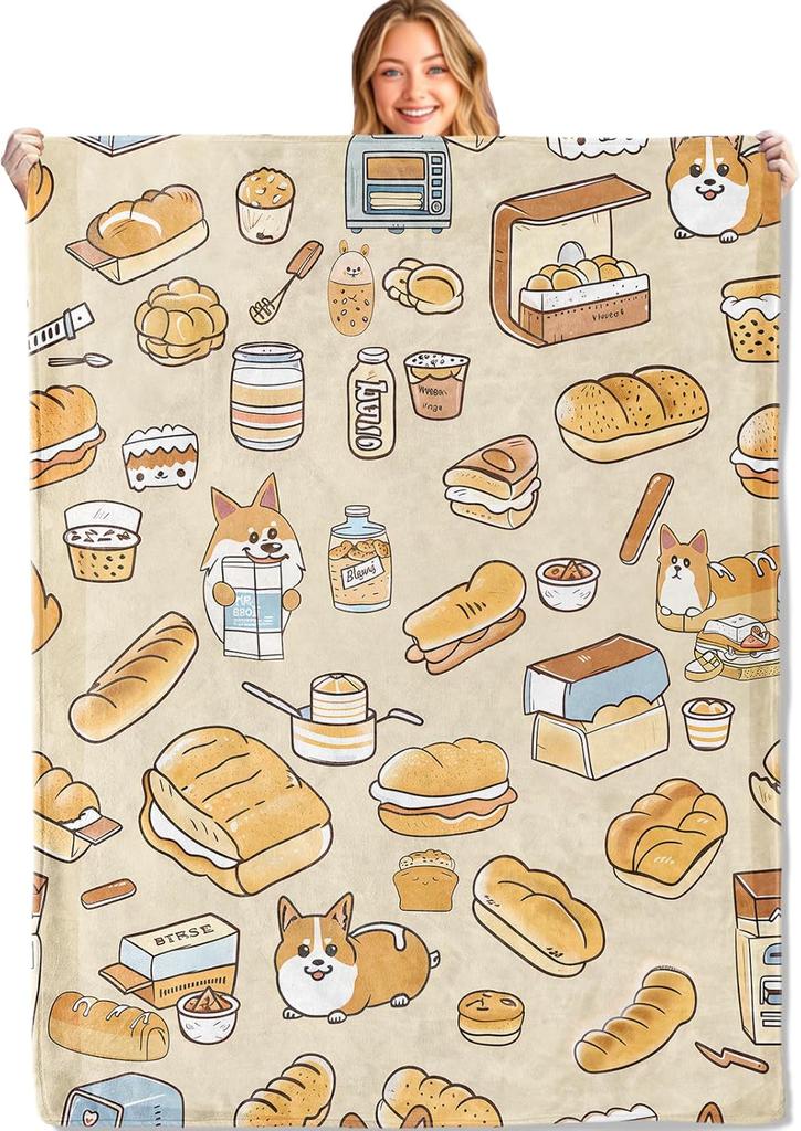 GUOYU Blanket Cute Sushi and Ramen Throw BlanketSoftLightweight FlannelJapanese Food Blankets  Gifts for Kidsfor Couch Office TravelHome