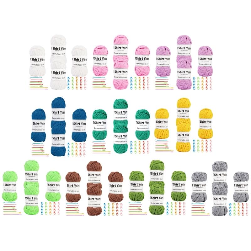 20Pieces Crochet Yarns for Beginner Hobbyist Crafting Carpet Rug Hanging Decoration