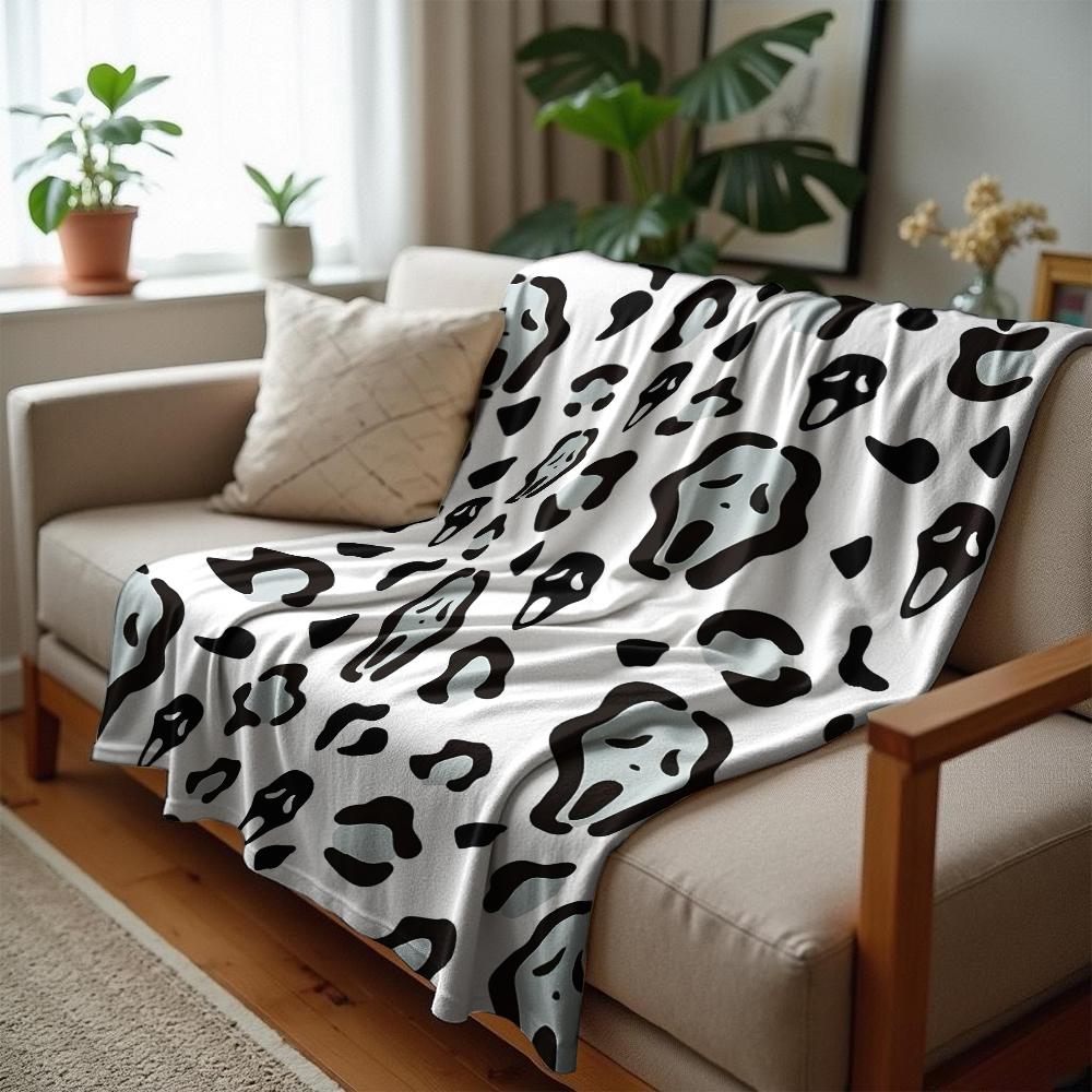 Leopard Fledermaus Silhouette Weiche Flanelldecke Atmungsaktige Warme Überwurfdecke für Büro Auto Sofa Kinderzimmer Geburtstag Weihnachtsgeschenk