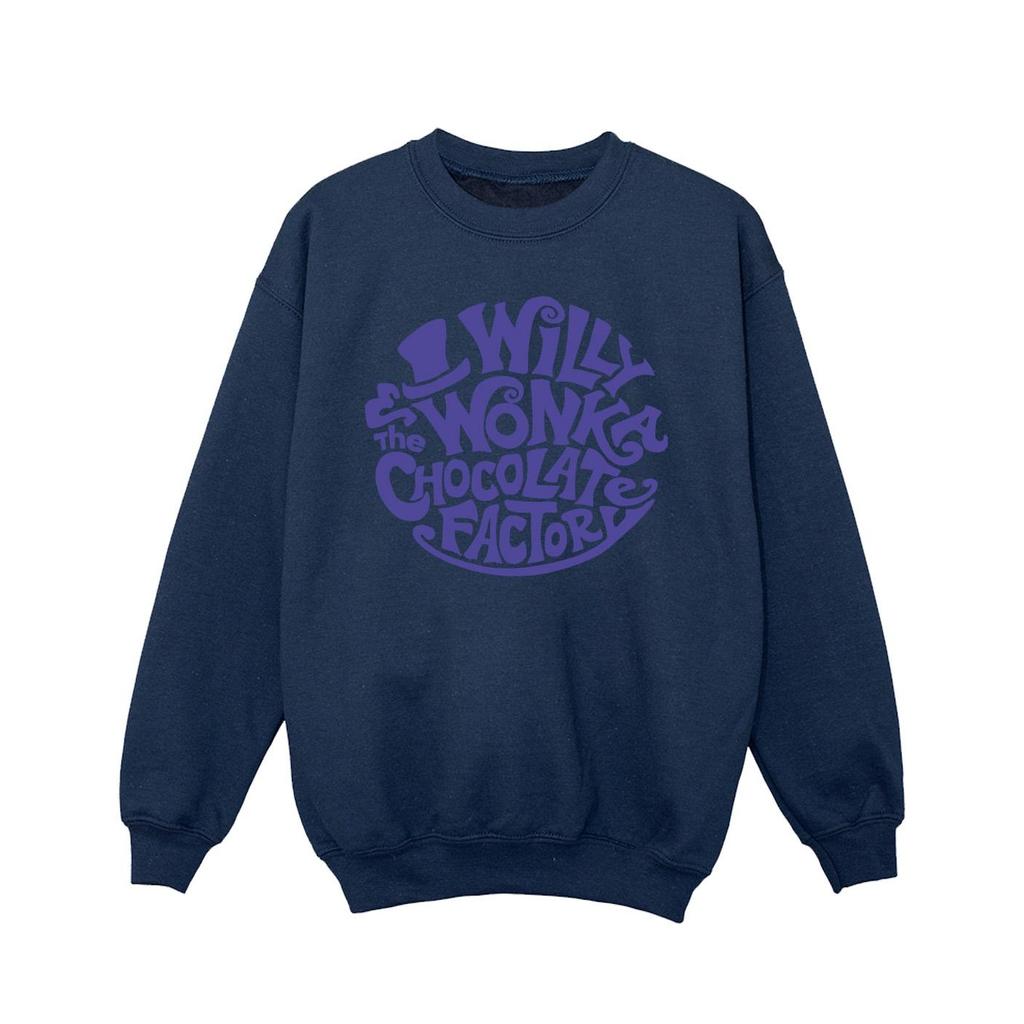 Willy Wonka & The Chocolate Factory Girls Typed Logo Sweatshirt