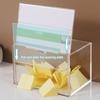 Acrylic Raffle Ticket Container with Lock and Sign Holder Cardboard Raffle Box Clear Ballot Box for Fundraising Donation Voting