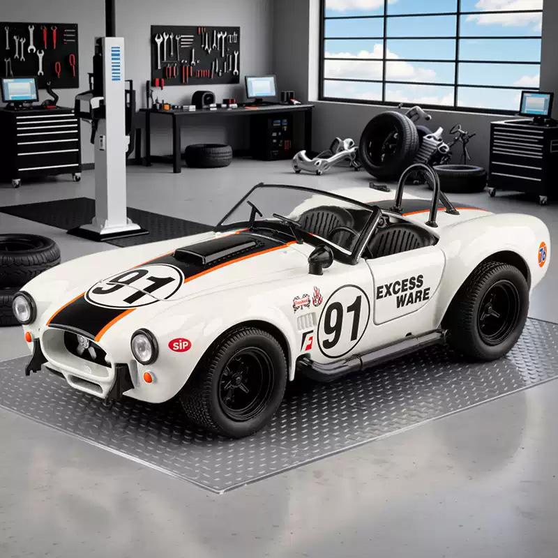 Shelby Cobra Replica Alloy Car Model 1:24 Convertible Retro Collection Classic Car Toy Car Boy Holiday Birthday Gift