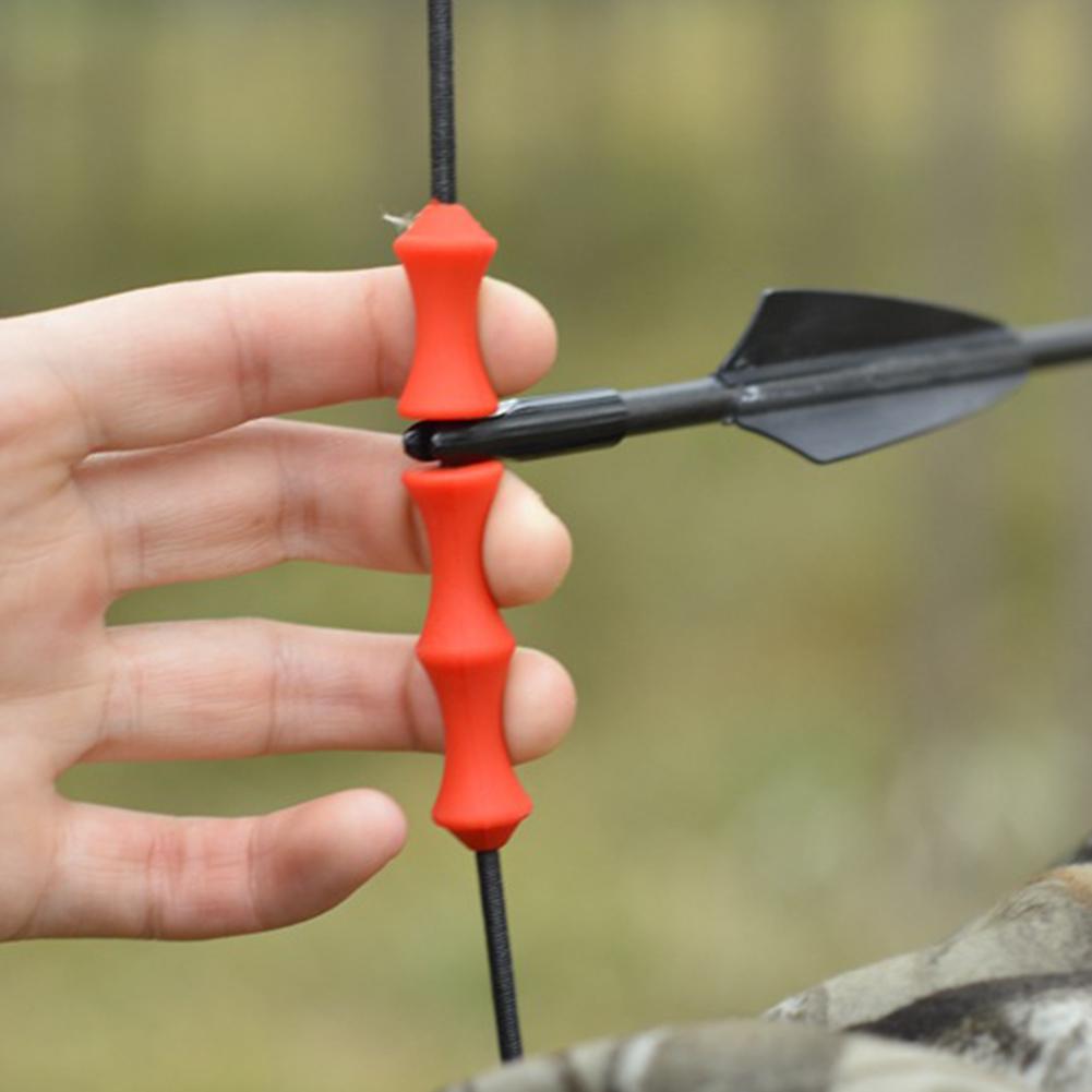 Silicone Bowstring Finger Savers Hunting Archery Shooting Practice Finger Guard