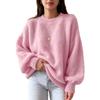 Women's Crew Neck Sweater, Loose Fit for Fall and Winter