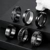 Men's Stainless Steel Rotating Multi-Style Decompression Finger Ring Set