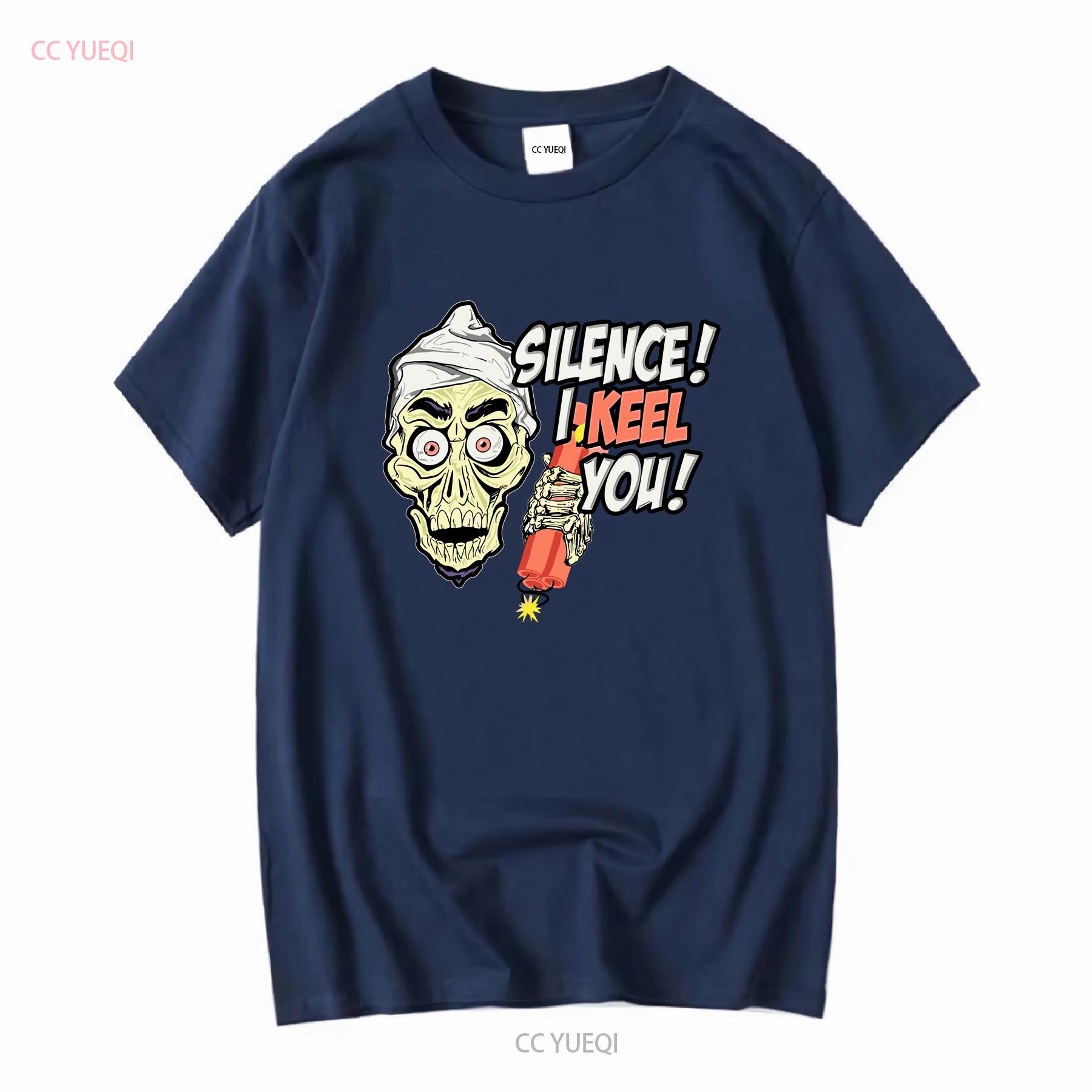 

Silence I Keel You Jeff Dunham achmed puppet black shirt Size Large vintage Washed Comfortable graphic Breathable Versatile 3XL