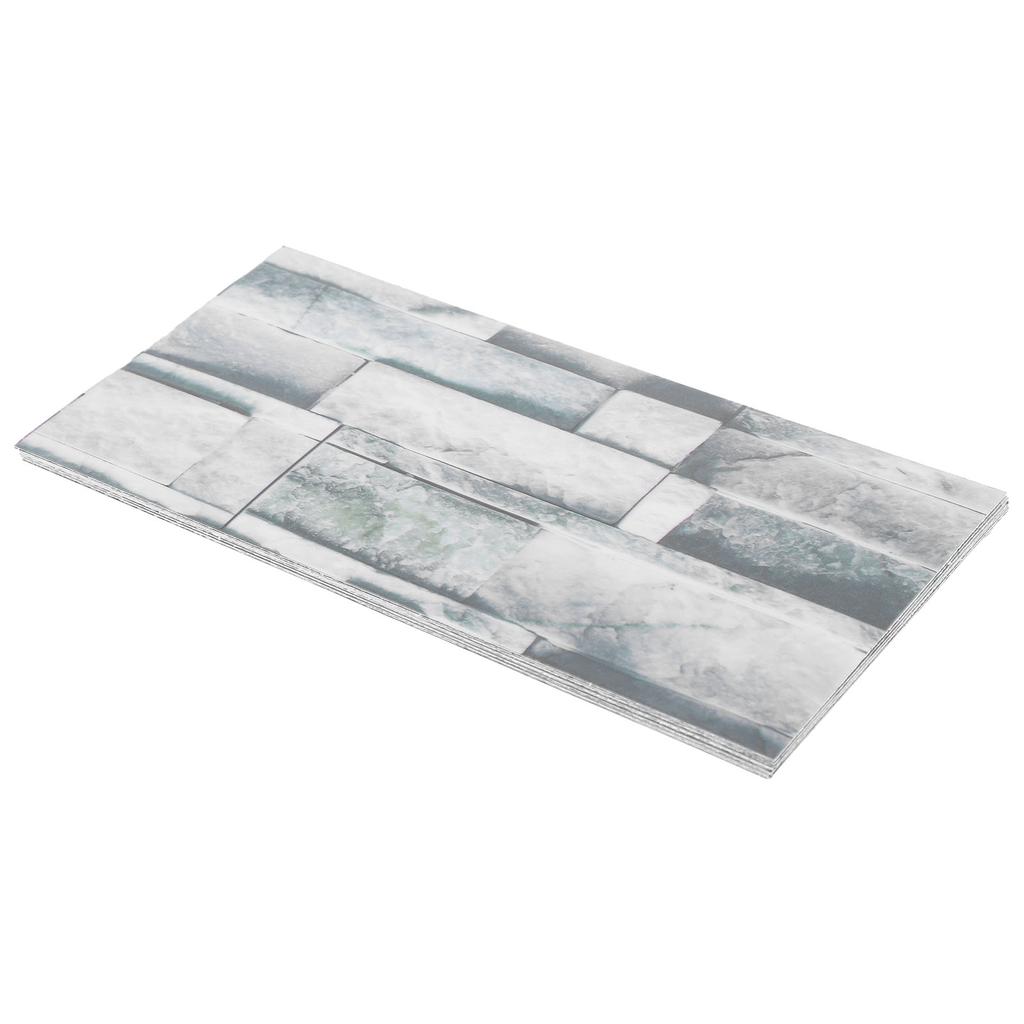 12Pcs PVC Tile Sticker Waterproof Self Adhesive Bathroom Kitchen Living Room Decor Floor