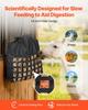 Hay Bag for Horses, 55 X 18.5 X 64 Cm, 46 X 46 Mm Holes, Premium Nylon Construction with PVC Waterproof Coating, Adjustable Hanging Straps and Metal