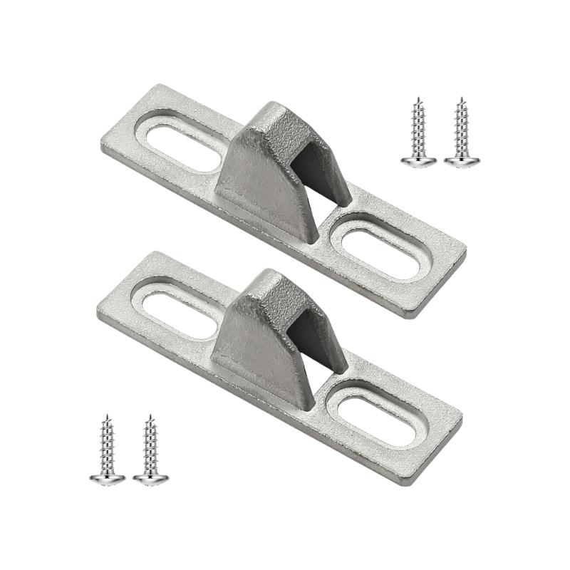 2Pcs Sturdy Zinc Alloy Sliding Door Latches Set Convenient Accessory for Bathroom Balconies Window Black Door Hardware