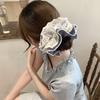 Korean Lace Plaid Scarf Hair Tie - Elegant Ponytail Accessory