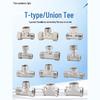 DN15 Tee Diverter: Copper/Stainless Steel, Internal/External Thread, One-In-Two-Out Water Pipe Connector