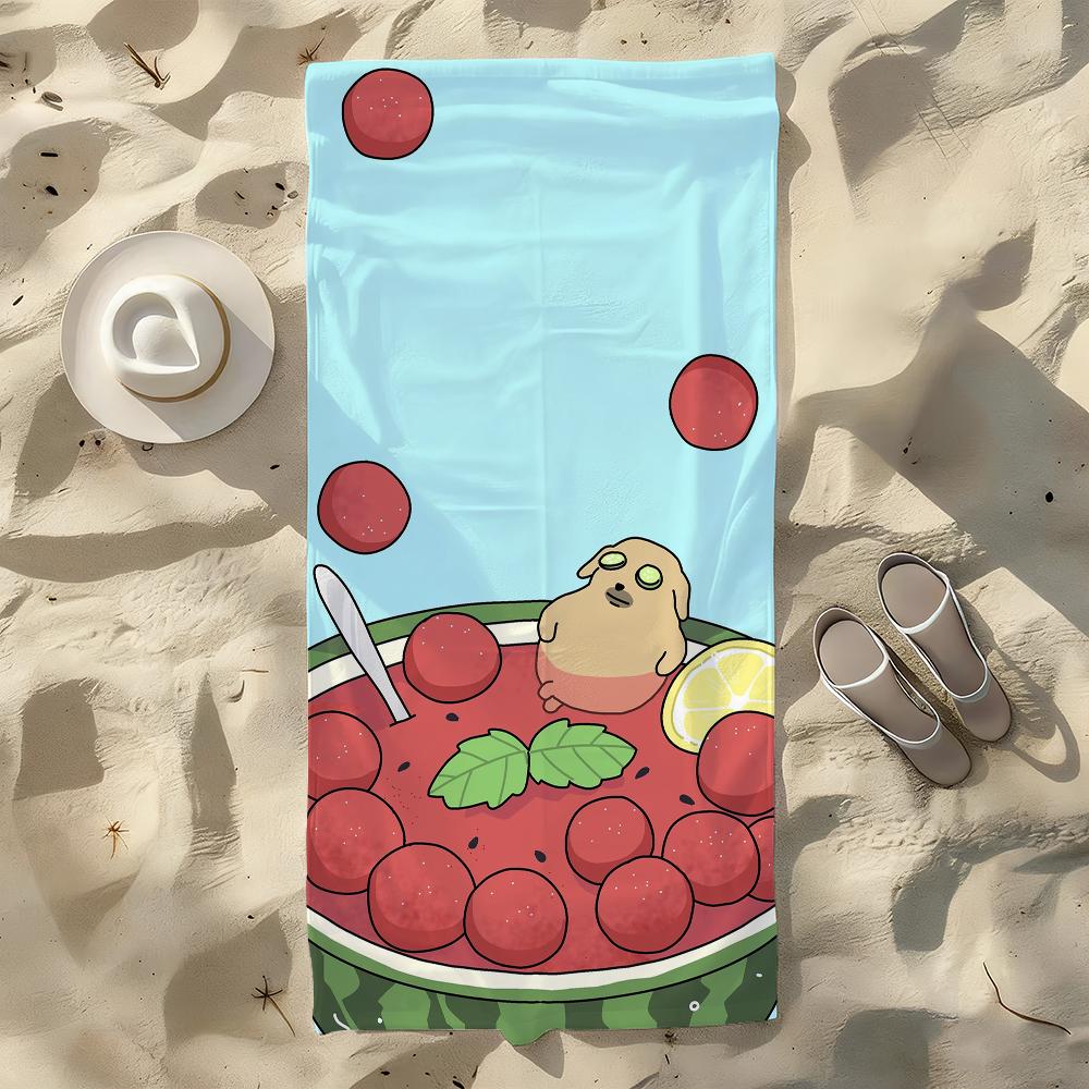 Cartoon N-Nudaeng Dog Towel For Swim Yoga Gym Quick Drying Soft and skin-friendly Beach Towels All-Season