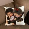 Cartoon Cute Bear M-Monchhichi Pillow Cushion Cover Pillowcase Living Room Sofa Home decorative pillowcase