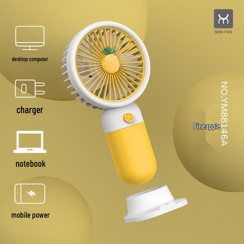 Dopamine Style USB Rechargeable Cartoon Handheld Fan