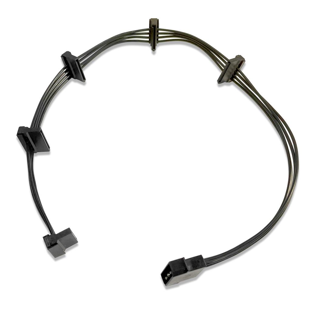 15Pin SATA/4PIN Power Supply Splitter Cable Hard Drive 1 Male To 5 Female Extension Power Cord for DIY PC Sever