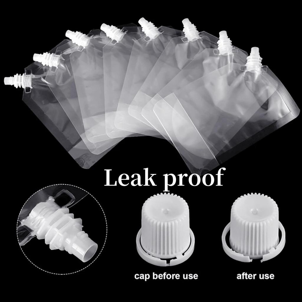 20/40Pcs Drinking Pouch Bags Portable Plastic Transparent Drink Bag for Milk Tea Beverage Juice Liquid Storage Party Drinkware