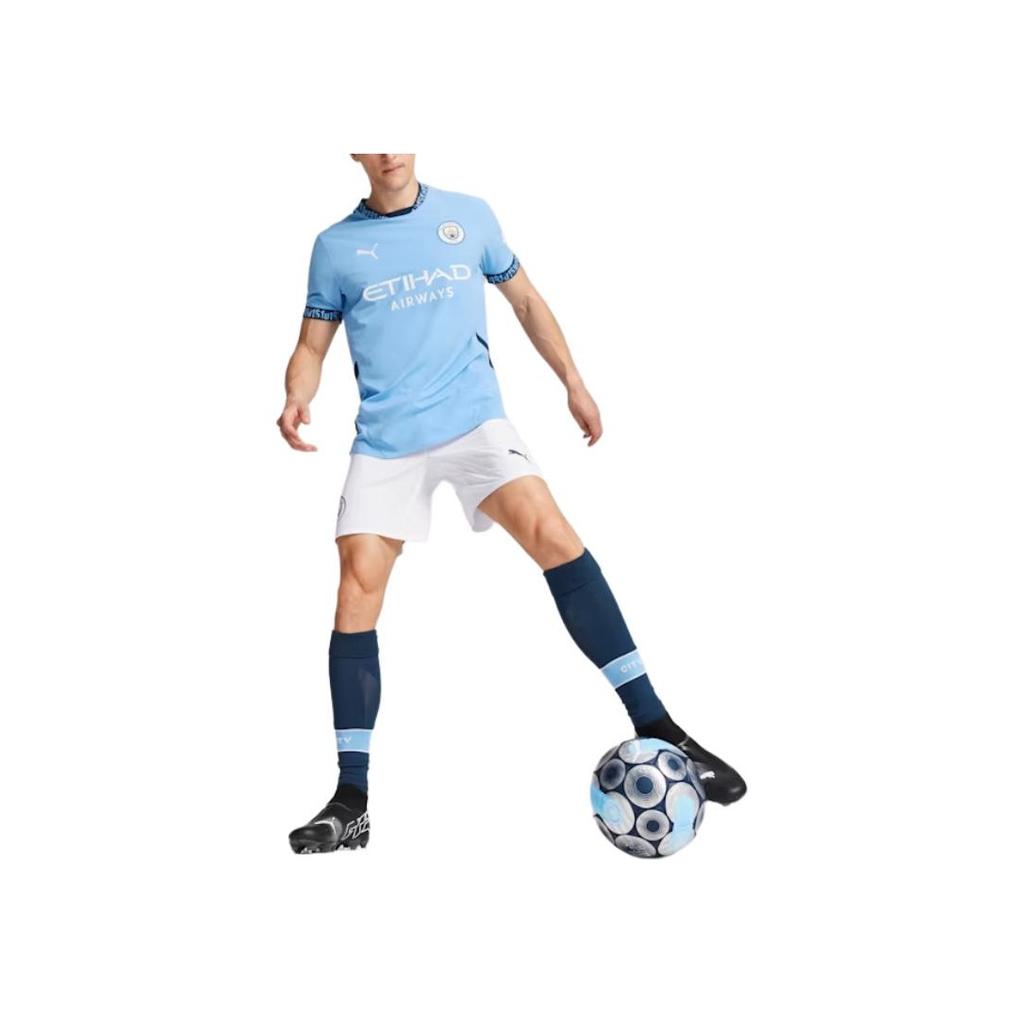 Puma Manchester City FC SS24 Lässiger Sport Rundhals Pullover Komfort Kurzarm T-Shirt Herren Oberteile Blau 775050-01