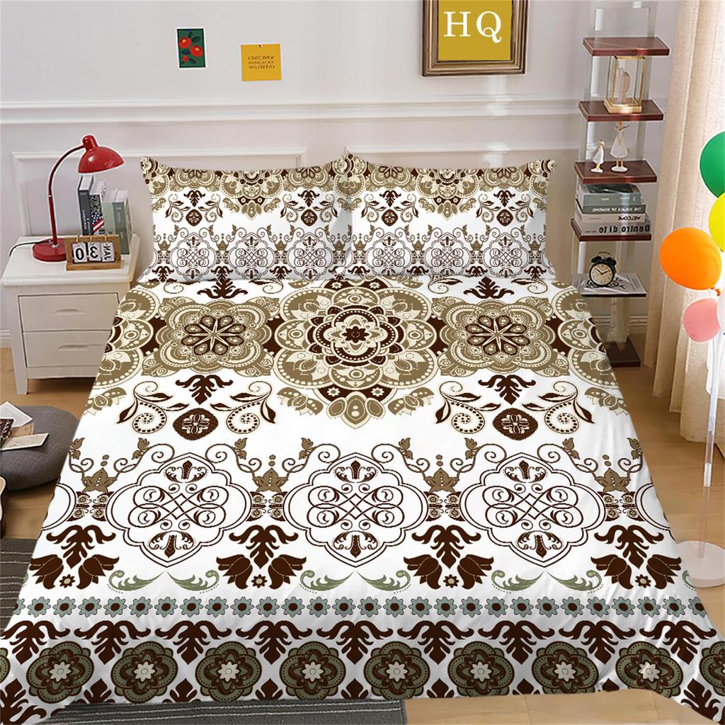 3D Digital Printed Bohemian Bedding Set, Bedroom Duvet and Pillowcase Bedding Set, AU/EU/US Full Size Home Decoration