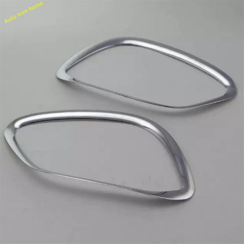 Front Fog Lights Lamps Frame Decoration Cover Trim For Mercedes Benz GLC X253 2016 -  ABS Chrome Accessories Exterior Kit