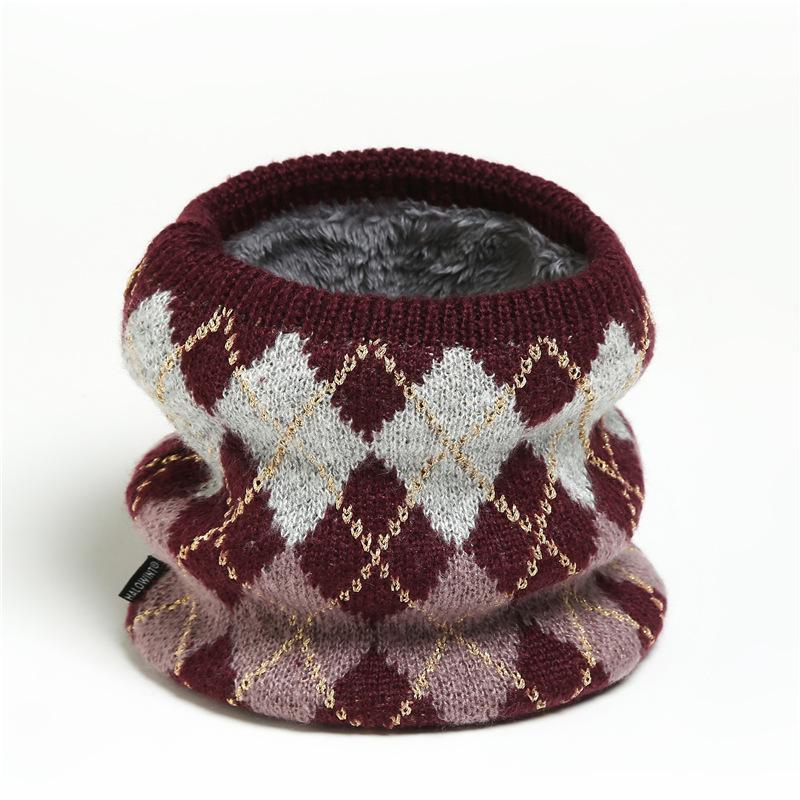 Europe America Women Color Match Fashion Ring Scarf Knit Neck Cover Warm Fleecing Neckerchief Unisex Accessories Free Shipping