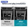 Real Soft Carbon Fiber Center Console AC Control Panel Frame Sticker for Volkswagen Polo 2018 2019 2020 2021-2026 Interior Trim