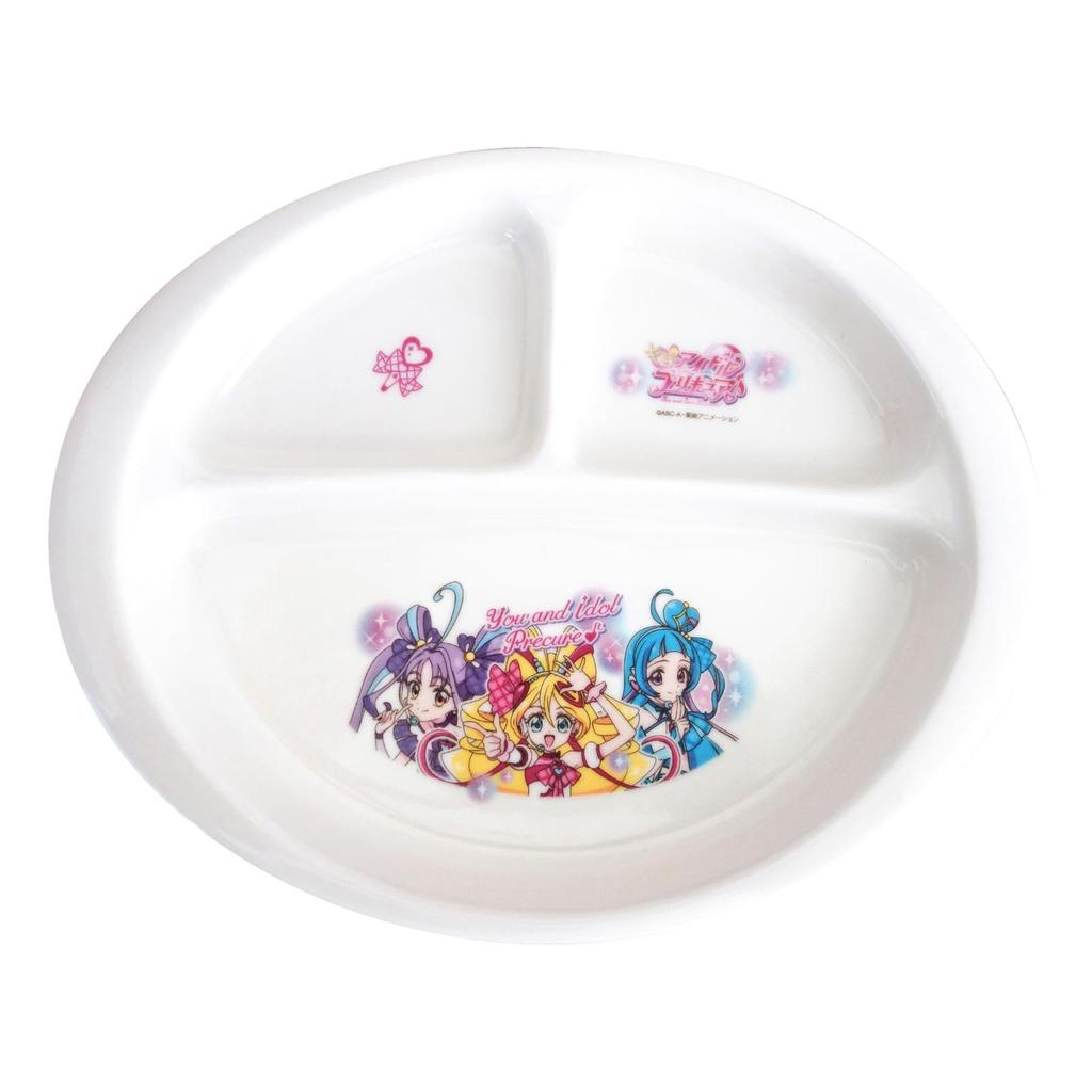 Kimi to Idol Plate Lunch Plate Divided Plate 23 x 19cm Microwave and Dishwasher Safe Tableware Goods Miscellaneous Goods Made in Japan 075126 PreCure