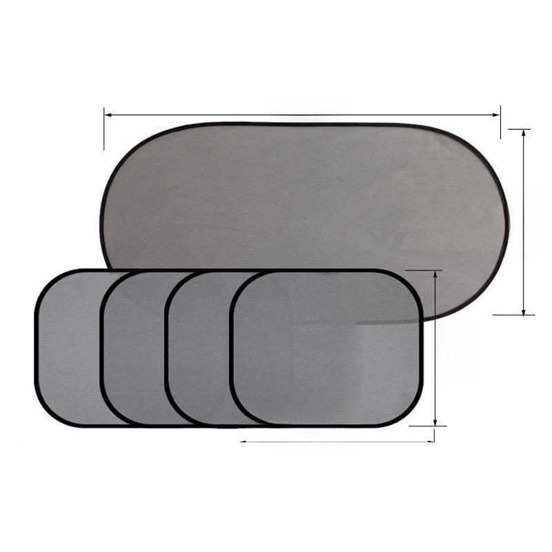 

5-Piece Universal Car Mesh Sunshade Set - Heat Insulation Rear & Side Shields Side Mesh Shield
