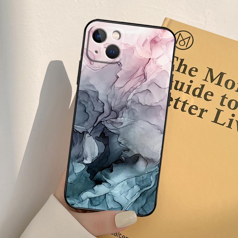 Strandige Pastel Abstracte Schilderij Case Voor iPhone 13 12 11 Pro Max Mini XR X XS MAX 6S 7 8 Plus SE 2020 2022 Telefoonhoes