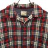 McGregor 60s USA Made Wool Vintage Open Collar Check Pattern Long Sleeve Open Collar Shirt Men's Used
