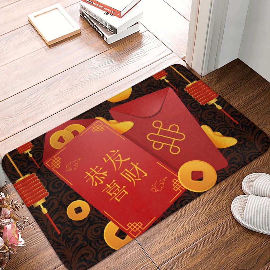 2026 Red Horse Pattern New Year Gift Door Floor Kitchen Bathroom Mat Anti-Slip Outdoor  Doormat Living Room Entrance Carpet Rug