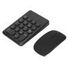 Numeric Keypad Portable Slim 2.4GHz USB Wireless Mini Black Numeric Keyboard Mouse Combo Set for Laptops Desktops PCs