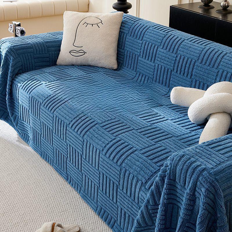 Sofa Full Covered Four Seasons Universal Cover Simple Living Room Fabric Craft Plush Thickened Sofa Towel Dustproof Cover Cloth