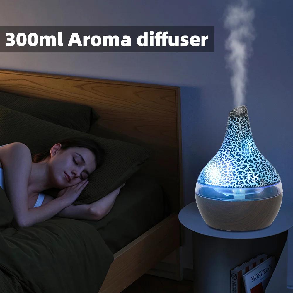 7 Color Changing LED Night Lights Essential Oil Diffuser Ultra Quiet USB Aromatherapy Humidifier Device Auto Shut-Off for Home