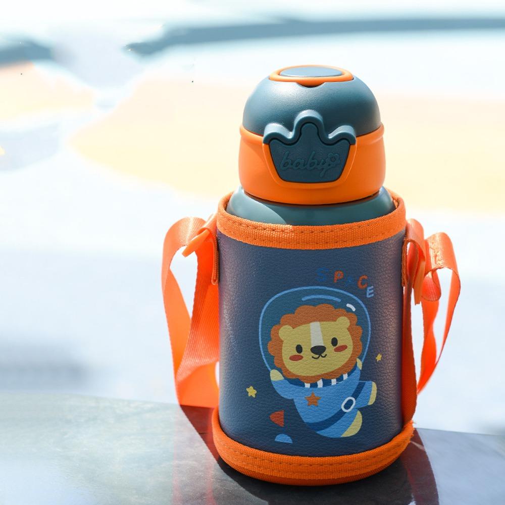 Stainless Steel Children's Water Kettle 480ml Thermal Water Bottle Cute Vacuum Flask  for Students