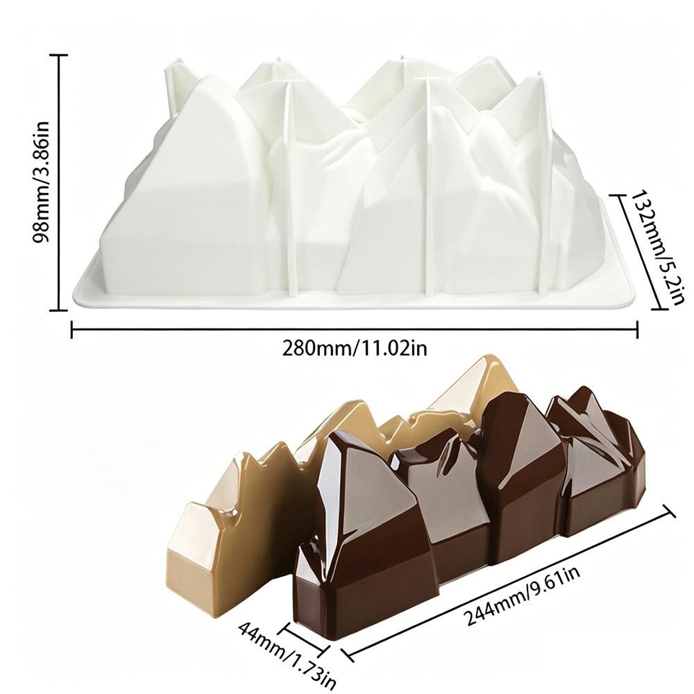 Silikonowa Forma do Ciasta Musowego 3D Góra Lodowa, Odporna na Ciepło, Ręcznie Robiona, Francuska Forma do Ciasta, Wielokrotnego Użytku, Elastyczna