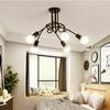 New Vintage Retro Black Iron Ceiling Chandeliers with 3 5 8 Pipes - Classic Loft Lustre for Living Dining Room Decor, Timeless E
