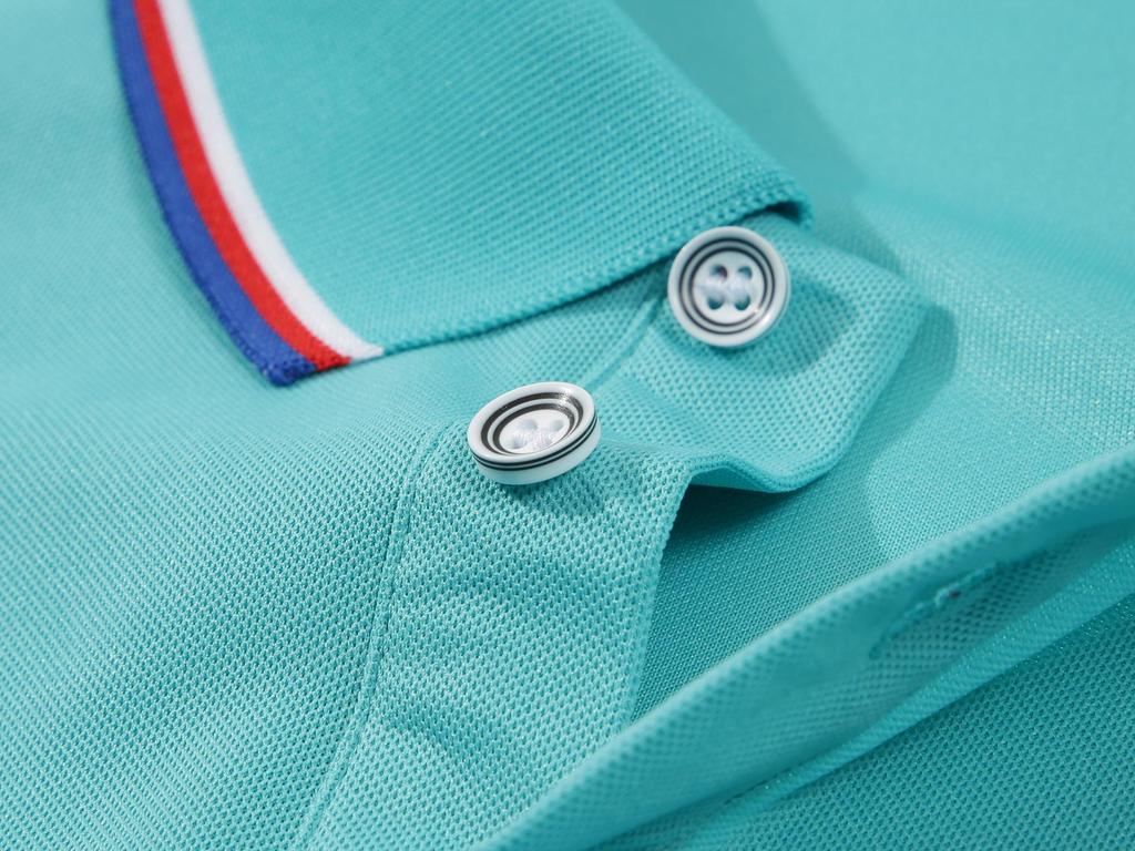 Breathable Summer Turn-Down Collar Polo Shirt - Solid Color, Short-Sleeved, Comfortable, Customizable Workwear T-Shirt