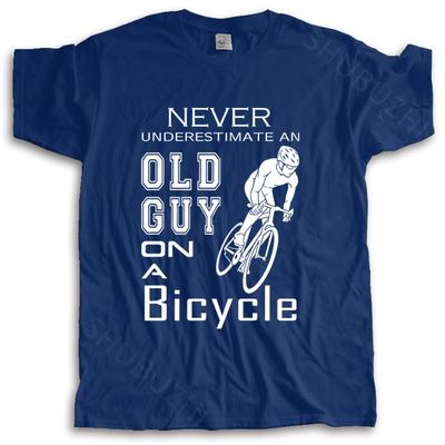 New Arrived Men T-shirt Summer 6tn Mens Never Underestimate An Old Guy On A Bicycle Many Color Tops Fashion Unisex Tees