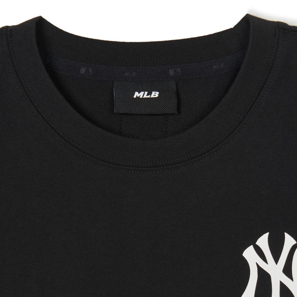MLB New York Yankees Letter Print Crew Neck Breathable Sports Short Sleeve T-Shirt Women Tops Black 3FTSB1743-50BKS