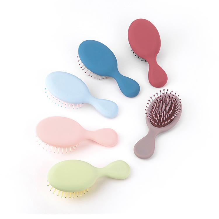 Mini Air Cushion Hair Brush Macaron Colored Portable Detangling Comb Custom Logo Hairbrush with Plastic Handle for Home Use