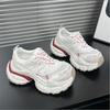 Leather Daddy Shoes Trendy New Spring Breathable Mesh Casual Sports Running Shoes Women's Autumn Red Women's Shoes