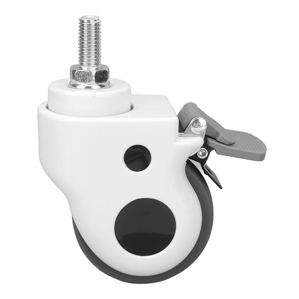 Swivel Casters Wheels Heavy Duty Brake TPR Nylon 154 Lbs 3 Inch Less Noise Medical Table Casters Wheels for Desk