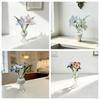 Mini Glass Flower Decor Colored Glaze Handmade Hand-blown Glass Flower Simulation Floral Gift Glass Flower Bouquet