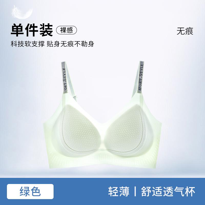 Alphabet shoulder strap, light ice-feeling and seamless, sub-breasts, breathable back bra cover, summer
