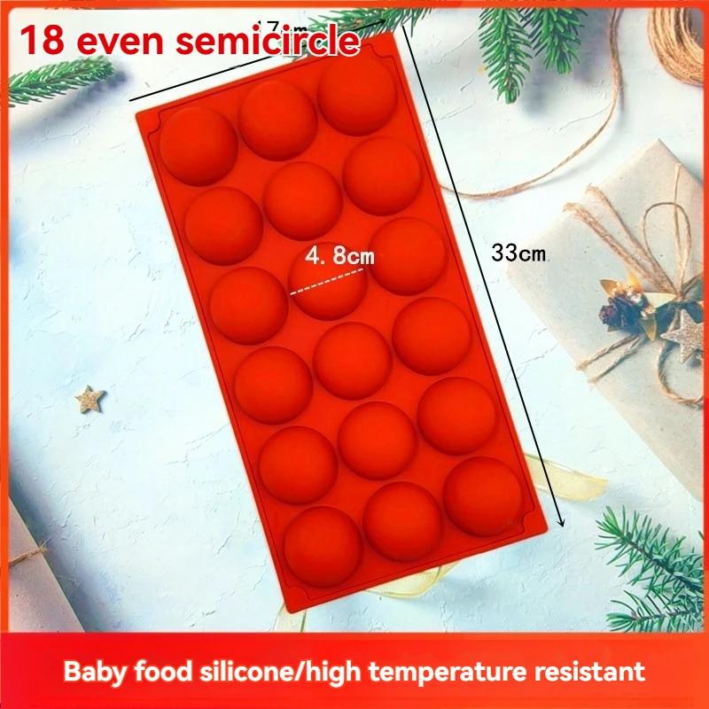 3D Kugel Runde Halbkugel Silikonform Halbkugel Kuchenform Kuppel Backformen DIY Pudding Süßigkeiten Gelee Küche Backwerkzeug
